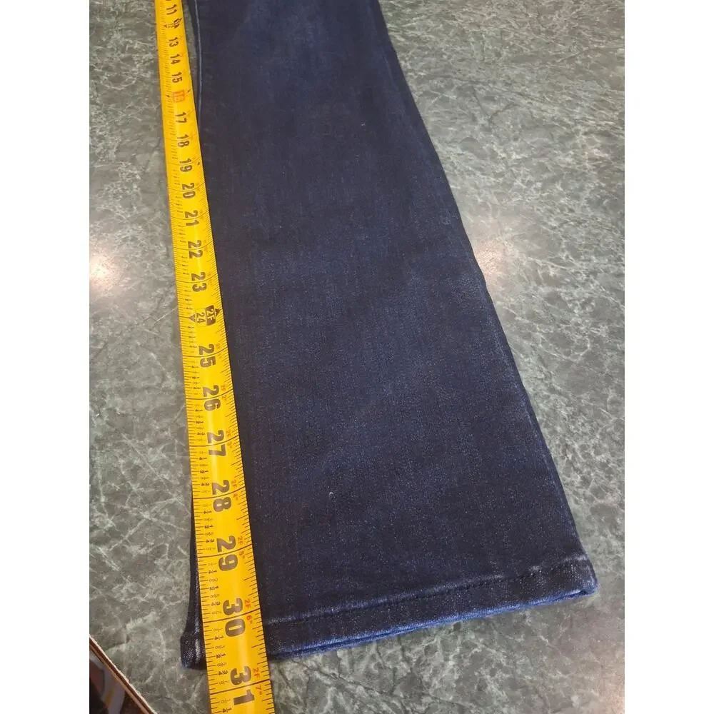 Cabi Dark Wash Exposed Button Fly Straight Denim Jeans Size 0 Retro Y2k Grunge - Picture 8 of 11